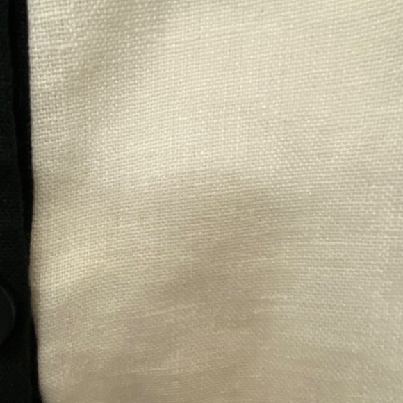Vintage Precis Petite White and Black 100% Linen Blazer Jacket - Picture 11 of 11